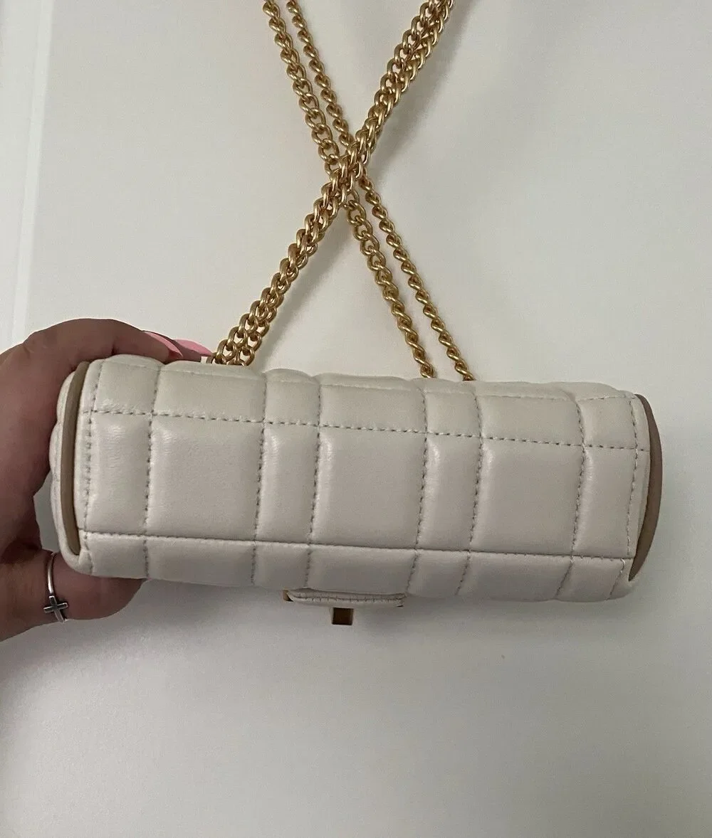 Kate Spade New York Evelyn Quilted Leather Small Shoulder Crossbody In Ivory